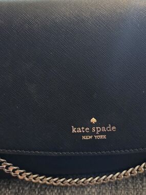 kate spade New York Navy Crossbody Bag with Gold Tone Chain